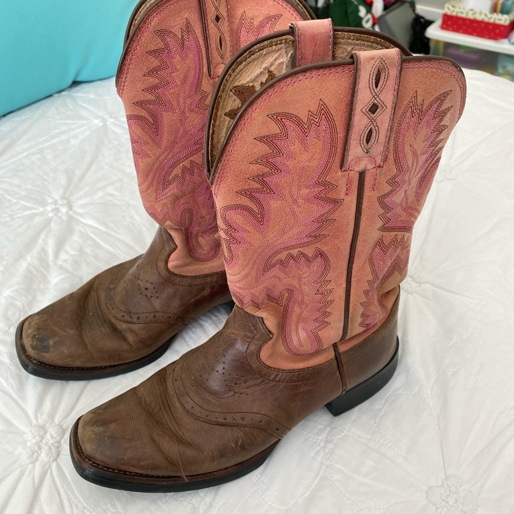 Justin pink cowboy boots